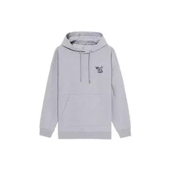 Li-Ning Wade Series Letter Print Loose Hoodie Unisex Hoodies Gray AWDS113-3 S