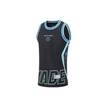 Li-Ning Быстросохнущая баскетбольная майка Wade Series с буквенным принтом, мужские топы AAYT535-11 L