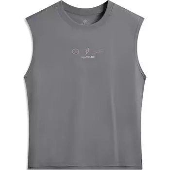 Li Ning Wade Series Letter Round Neck Удобный дышащий спортивный жилет для мужчин Жилеты Shadow-Gray AVSU053-1 L