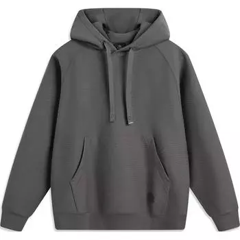 Li Ning Wade Series однотонная удобная дышащая универсальная повседневная толстовка с капюшоном мужские толстовки Street-Grey AWDU287-2 M