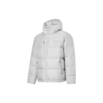 Li-Ning Wade Series однотонная водонепроницаемая короткая куртка-пуховик с капюшоном, мужские куртки, каменно-серый AYMT155-3 XXL