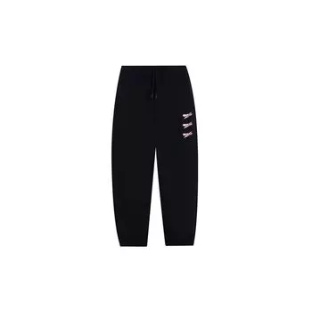 Li-Ning Wade Series однотонный логотип повседневные вязаные спортивные брюки мужские черные AKLT145-1 L