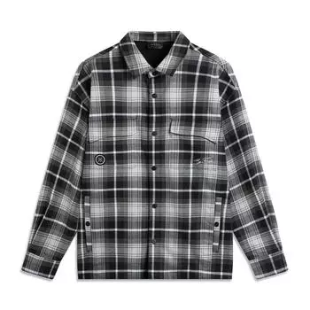 Li-Ning Wade Series Plaid Single-Breasted Collar Fleece Warm Loose Jacket Men Jackets Black AFDV095-1 S