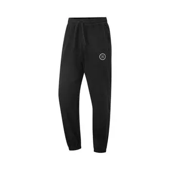 Li Ning Wade Series Повседневные Простые С манжетами Свободные Вязаные Спортивные Штаны Мужские низ Черный AKLV079-1 S
