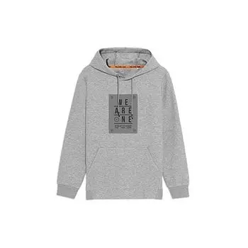 Li-Ning Wade Series пуловер с буквенным принтом, мужские толстовки с капюшоном, серый AWDS193-4 L