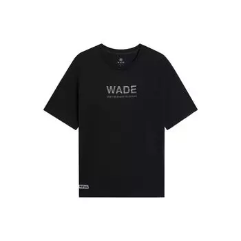 Li-Ning Wade Series с принтом алфавита и круглым вырезом, повседневная футболка унисекс, черные AHSS781-1 L