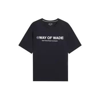 Li-Ning Wade Series однотонная футболка с круглым вырезом и буквенным принтом, мужские топы, черный AHSS809-1 XXL