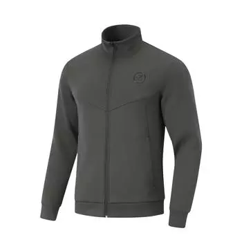 Li Ning Wade Series Спортивный повседневный простой однотонный свитшот с воротником-стойкой для мужчин, свитшот Графитово-серый AWDUC33-1 S