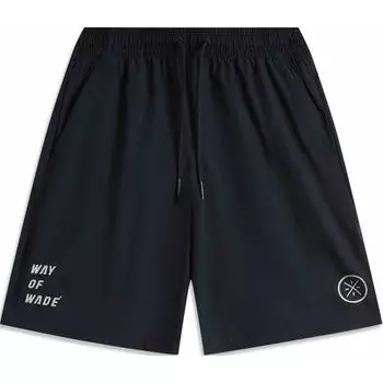 Li Ning Wade Series свободные удобные эластичные спортивные шорты мужские шорты черные AKSU573-1 M