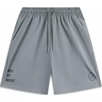 Li Ning Wade Series свободные удобные эластичные спортивные шорты с пятью точками мужские шорты темно-серые AKSU573-2 M