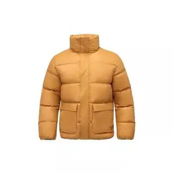 Li Ning Wade Series теплая куртка-пуховик с воротником-стойкой мужская верхняя одежда песочно-коричневый AYMQ035-2 L