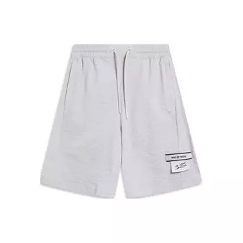 Li Ning Wade Series Вышитые буквы с принтом Защита от солнца антибактериальные повседневные шорты мужские шорты светло-дымчато-серые AKST333-3 M