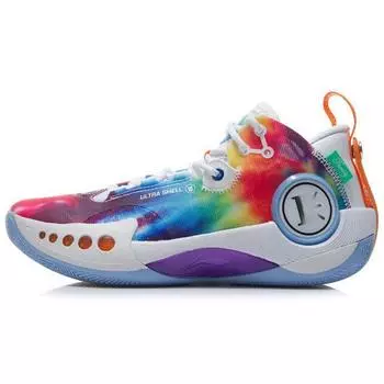 Li-Ning Wade Shadow 3 Rainbow мужские кроссовки разноцветные фиолетовые New-Lakers-желтые ABPR049-8 41