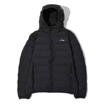 Li-Ning Warm Hooded Down Jacket Men Outerwear Black AYMQ577-1 3XL