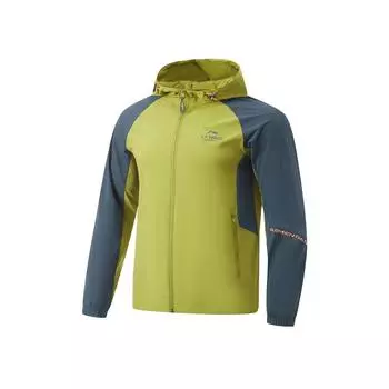 Li-Ning Water-Resistant Hooded Long Sleeve Cardigan Windbreaker Sports Casual Outdoor Lightweight Jacket Men Outerwear AFDU157-4 L