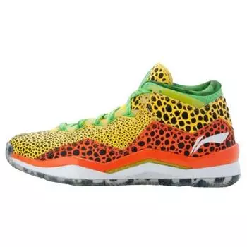 Li-Ning Way of Wade 3 LE All Star - мужские кроссовки с животным принтом, разноцветные, желто-зеленые, ABAJ013-29