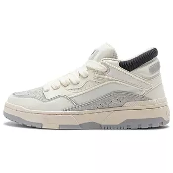 Li Ning We Are Mid Casual Универсальные нескользящие прочные туфли среднего размера для повседневной носки Мужская обувь Белый Серый AGCT497-2 43