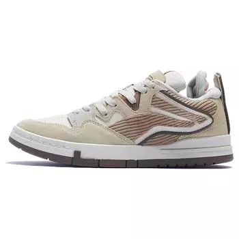 Li-Ning We Are Pro Нескользящие износостойкие низкие кроссовки для скейтбординга мужские кроссовки бежевые AECS051-4