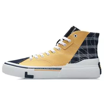 Li Ning We I Canvas Hi Skate Culture высокие кеды для скейтбординга унисекс сине-желтые AECR007-3 39