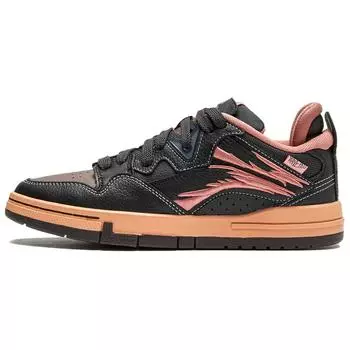 Li Ning We I Pro Ткань Синтетическая кожа Удобные Универсальные Износостойкие Нескользящие Низкие Кроссовки Для Скейтбординга Женские Кроссовки Черные AECU014-3 37
