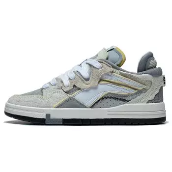 Li Ning We I Pro Удобные нескользящие легкие низкие кроссовки для скейтбординга Женские кроссовки Белые Серые AECT034-1 36