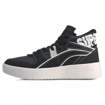 Li Ning We I Superwave Hi Slip Resistant Durable Mid Top Skate Shoes Men Skate Shoes Black White AGCP137-3 41
