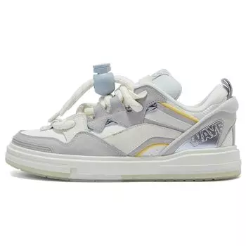 Li Ning We I Swag Удобные Мягкие Эластичные Нескользящие Низкие Кроссовки Gourd Lock Low-Top Bread Skate Shoes Женские Кроссовки Микро-Кристалл-Серый AECT054-4 36