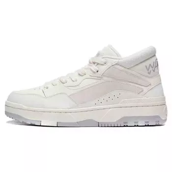 Li Ning We Wo Mid Fleece Durable Balance Mid-Top Скейтерские туфли мужские Скейтерские туфли серые белые AGCT225-1 42