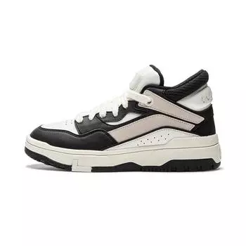 Li Ning We Wo Mid Толстая подошва Классические модные высокие кроссовки женские кроссовки черные белые AGCU156-2 35