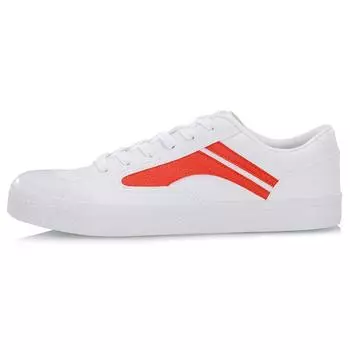 Li Ning We Wo нескользящие износостойкие низкие кроссовки для скейтбординга мужские белые оранжевые AGCP163-3 43