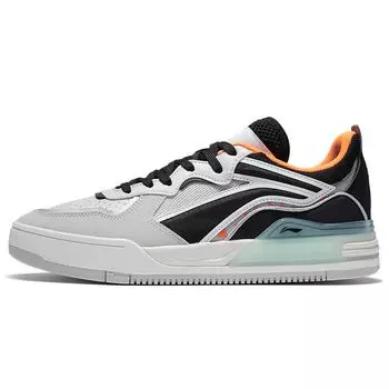 Li Ning We Wo V1 нескользящие износостойкие низкие кроссовки для скейтбординга мужские серые черные AGCS029-2 44