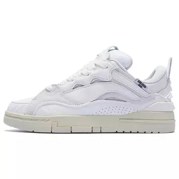 Li Ning We Wo золотистые удобные универсальные нескользящие износостойкие дышащие низкие кроссовки для скейтбординга мужские кроссовки белые AECS073-7 45