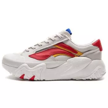 Li Ning We Wu Hbrd амортизирующие нескользящие износостойкие повседневные туфли с низким верхом женские повседневные туфли облачно-белого цвета AGCP378-4 36