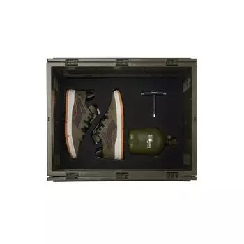 Li Ning We Wu Pro Военная ткань комплект прочные дышащие кроссовки средней высоты мужские кроссовки милитари-зеленый AECR083-1 43