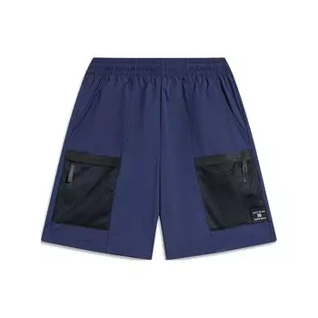 Li-Ning Weekend Youth Ice Silk Quick-Dry Cool Comfortable Casual Loose Moisture-Wicking UV-Resistant Sports Shorts Men shorts Deep-Navy AKSU633-2 M