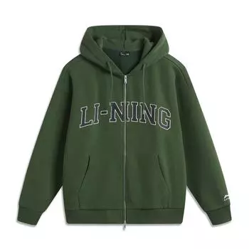 Li-Ning Weekend Youth Инфракрасное Тепло Антистатик Антибактериальный Американский Винтажный Кардиган Флис Теплый Удобный С Длинным Рукавом Толстовка AWDUA11-7 L