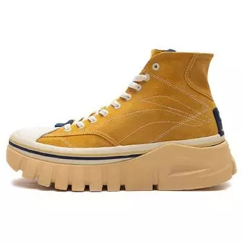 Li Ning Wei Wu Удобные универсальные высокие повседневные туфли женские кроссовки желтые AGCQ258-1 38