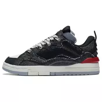 Li Ning Weigu удобные нескользящие амортизирующие низкие кроссовки для скейтбординга мужские черные AECS073-9 39