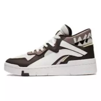 Li Ning Weiwu Mid Prm удобные мягкие эластичные кроссовки для скейтбординга среднего размера мужские кроссовки для скейтбординга белые коричневые AGCS151-3 39