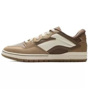 Li Ning Weiwu Pro Модные повседневные нескользящие прочные низкие кеды для скейтбординга Мужские кроссовки Коричневый Зеленый AEPV035-1 43