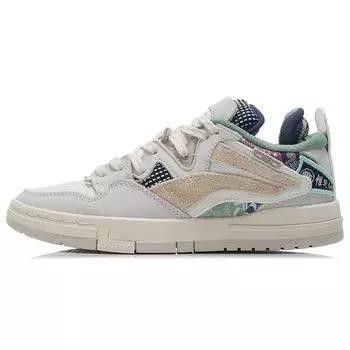 Li Ning Weiwu Pro нескользящие износостойкие легкие низкие кроссовки для скейтбординга женские серо-зеленые AECR098-1 38