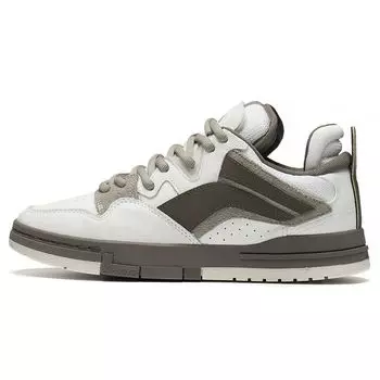 Li Ning Weiwu Pro Suede Leather Удобные Универсальные Нескользящие Износостойкие Легкие Низкие Кроссовки Для Скейтбординга Мужские Кроссовки Белые Серые AECS059-2 40