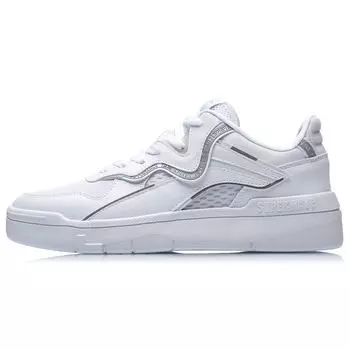 Li-Ning Weiwu SPWV Lite модные повседневные нескользящие прочные низкие кроссовки для скейтбординга мужские кроссовки белые серые AGCR037-1 44