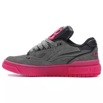 Li Ning Whoosis X повседневные модные нескользящие прочные низкие кроссовки для скейтбординга мужские кроссовки фиолетово-серые ABCS115-3 46