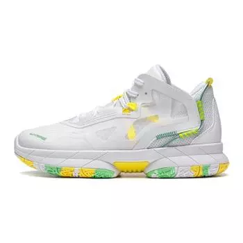 Li Ning Wind Shadow удобные амортизирующие износостойкие низкие детские баскетбольные кроссовки детские баскетбольные кроссовки белые желтые зеленые YKBT060-3 34