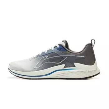 Li Ning Wind Wing Простые Универсальные Нескользящие Износостойкие Низкие Повседневные Кроссовки для Бега Мужские Кроссовки Белый Серый ARBV003-4 39