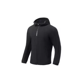 Li Ning Winter 3D Cut флисовая однотонная спортивная куртка с капюшоном мужские куртки черные AFDR515-1 M