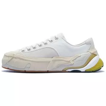 Li Ning Wu Ji Daily Gold Series Удобные универсальные нескользящие износостойкие повседневные туфли с низким верхом Мужские повседневные туфли кремово-белого цвета AZGT037-2