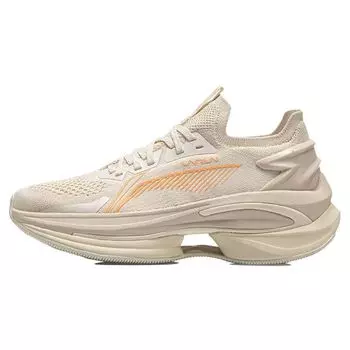 Li Ning Wu Shi 5S 1.0 Flyknit удобные повседневные дышащие кроссовки с низким верхом женские кроссовки серо-абрикосовые ARHR210-4 39