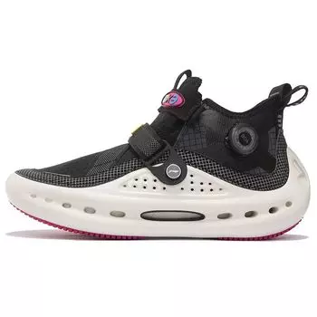 Li Ning Wu Xing 3 Ткань Синтетическая кожа Амортизирующие Нескользящие Износостойкие Спортивные Повседневные Туфли Мужские Кроссовки Черный Серый AZGS041-1 41